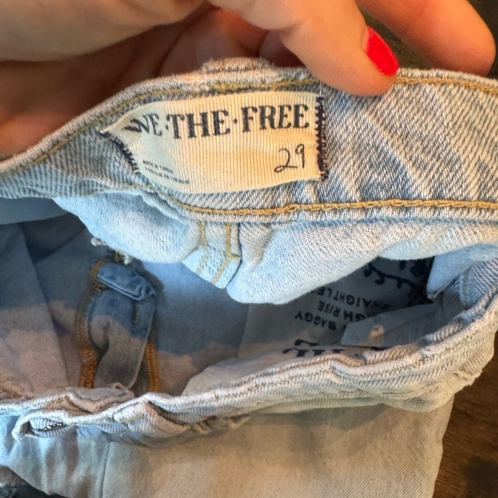 Free People We the Free high waist wide leg jeans size 29 distressed - Picture 4 of 8